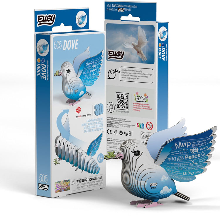 Puzzle 3D Eugy - pigeon - oiseaux - durable - collectionnez-les tous - 6 ans