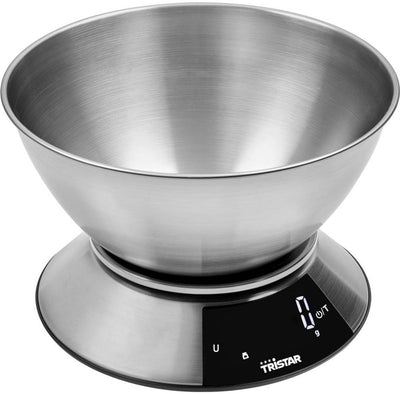 Tristar kw-2453 - balance de cuisine numérique - jusqu'à 5 kg - précision au gramme près - acier inoxydable