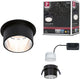 Paulmann lampe à encastrer LED 3-step-dim gil coin ip44 ronde 68 mm coin 6w 470lm 230v dimmable 2700k noir mat, acier brossé