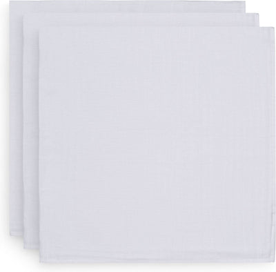 Jollein chiffon multi hydrophile basic 70x70cm - blanc - 3 pièces