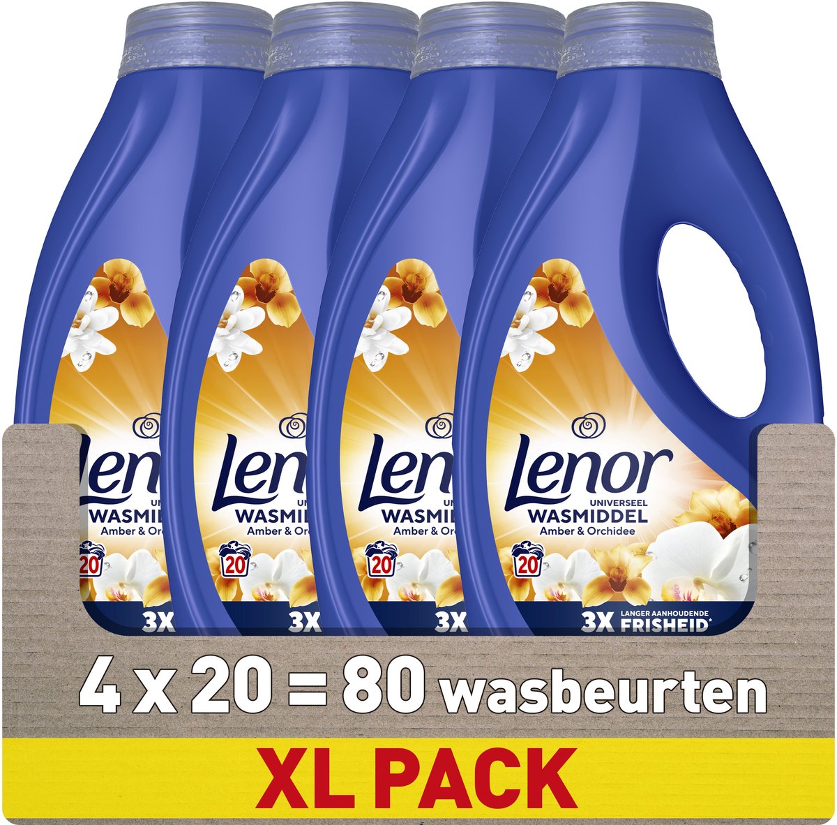 Lessive liquide Lenor - orchidée ambrée - 4 x 20 lavages