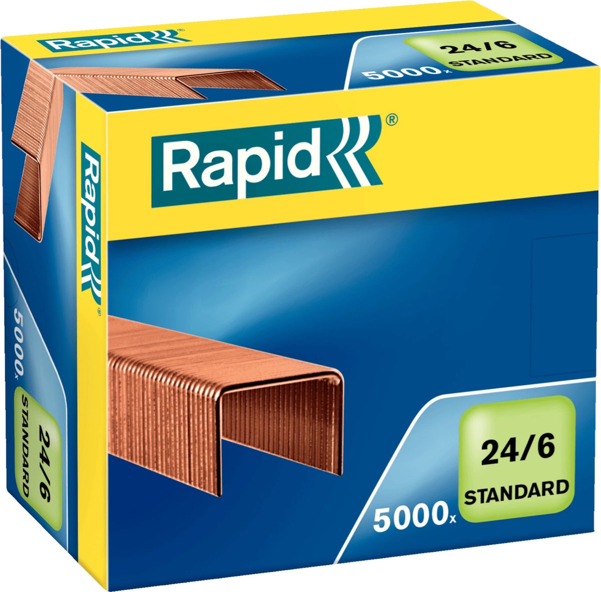 Agrafes Rapid 24 6 cuivre boîte de 5 000 agrafes