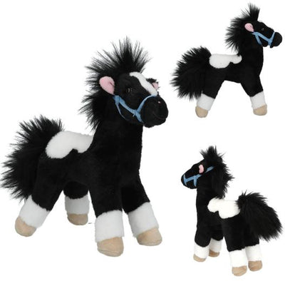 Depesche Miss Melody peluche cheval noir et blanc 18 cm.