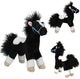 Depesche Miss Melody peluche cheval noir et blanc 18 cm.