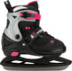 Patins de hockey sur glace Nijdam - réglables - taille 33-37 - noir rose