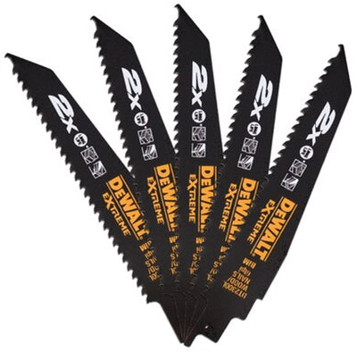Dewalt série extrême - lames de scie alternative - 152 mm - cobalt bimétallique - 5 pièces