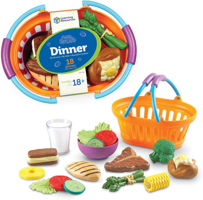 Panier de dîner de jouets de ressources d'apprentissage - jouets de jeu de rôle éducatifs. - 3+