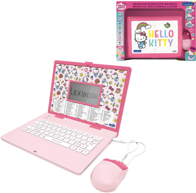 Lexibook hello kitty stitch ordinateur portable éducatif bilingue – 124 activités en anglais et français