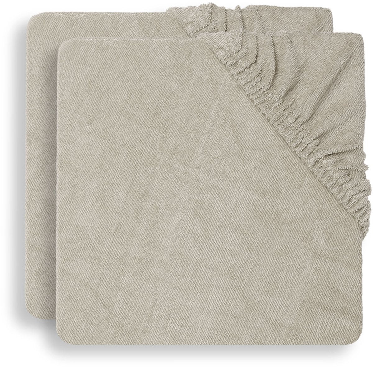 Jollein housse de matelas à langer éponge 75x85cm nougat (pack de 2)
