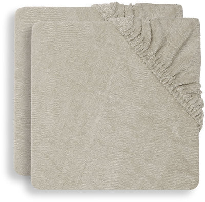 Jollein housse de matelas à langer éponge 75x85cm nougat (pack de 2)