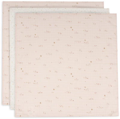 Jollein chiffon hydrophile petit - 70x70cm - joli pique-nique - 3 pièces