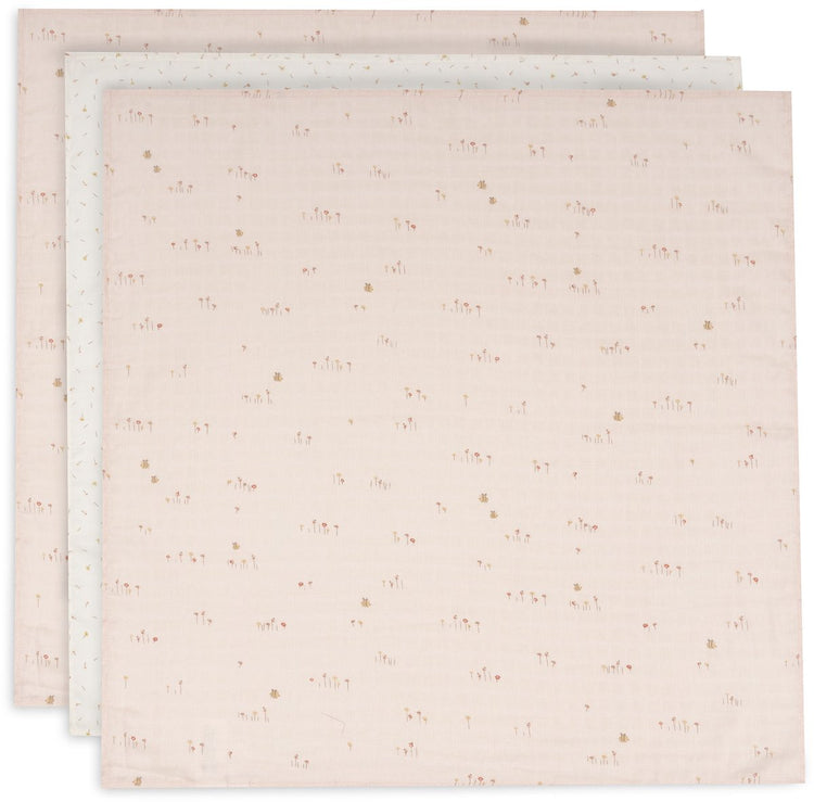 Jollein chiffon hydrophile petit - 70x70cm - joli pique-nique - 3 pièces