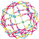 Balle jouet boule starburst Keycraft 14 cm sensorielle.