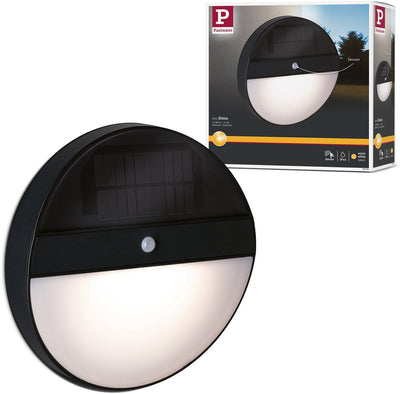 Applique murale LED solaire Paulmann pour détecteur de mouvement extérieur Elios ip44 3000k 50lm anthracite
