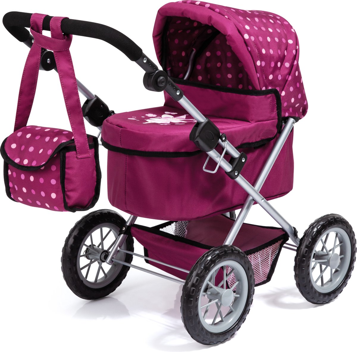 Bayer design - landau de poupée tendance - violet à pois