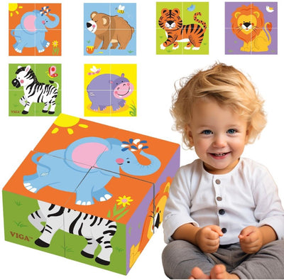 Vigatoys viga jouets - puzzle de forme - animaux de safari