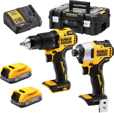 Dewalt dck2062e2t ensemble combiné de batteries 2 pièces 18v xr 1,7ah pile d'alimentation en tstak