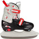 Nijdam Patins Enfant Réglables - Patins De Hockey Sur Glace - Noir Gris - Taille 30-33