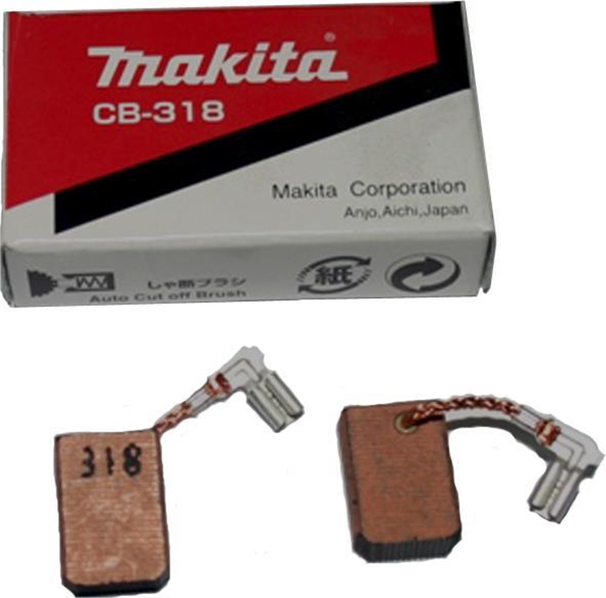 Makita accessoires jeu de balais de charbon CB-318 A - 191978-9