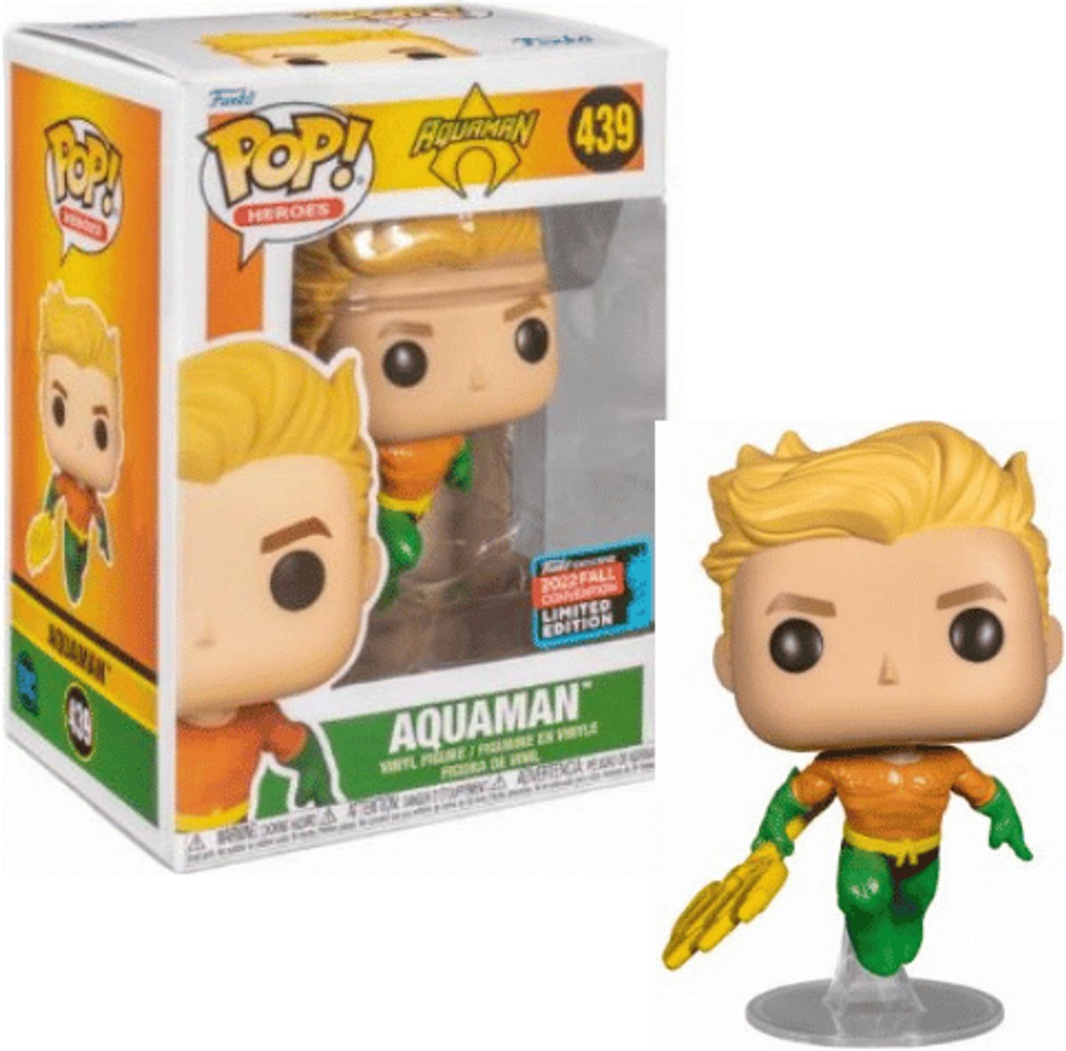 Funko dc comics - pop n° 439 - aquaman nycc 2022 exclusif le
