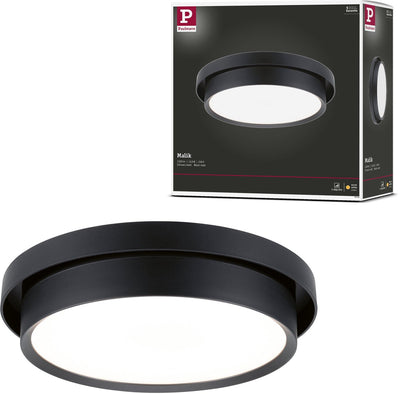 Paulmann plafonnier LED 3 niveaux dim malik 2700k 850lm 230v 13,5w dimmable noir mat