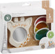 Miroir magique Sophie la girafe - collection 5 sens - jouets bébé - 5 pièces - dès 0 mois - 11x10x1 cm - ok-biosourcé - dans coffret cadeau blanc