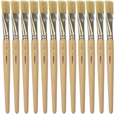 Pinceau Kangaro Lyonse - taille 24 - bois court non vernis - boîte de 12 pièces - k-840324