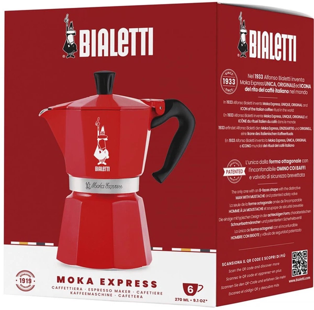 Bialetti moka express 6 tasses - casse-noix
