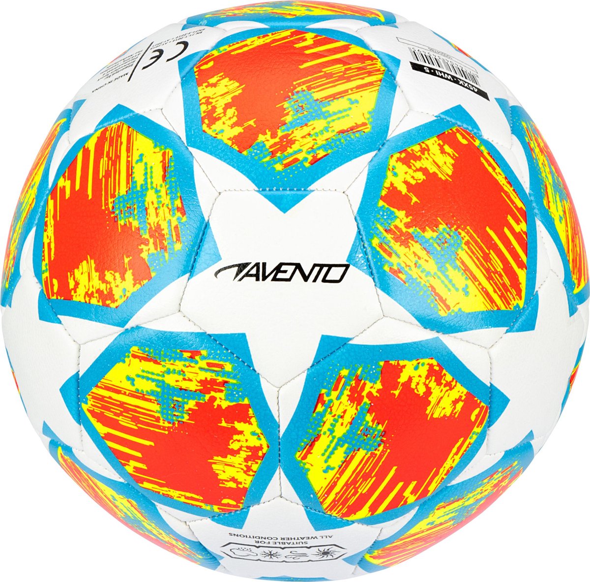 Ballon de football Avento - Assistant étoile - bleu - taille 5 - ⌀ env. 22 cm