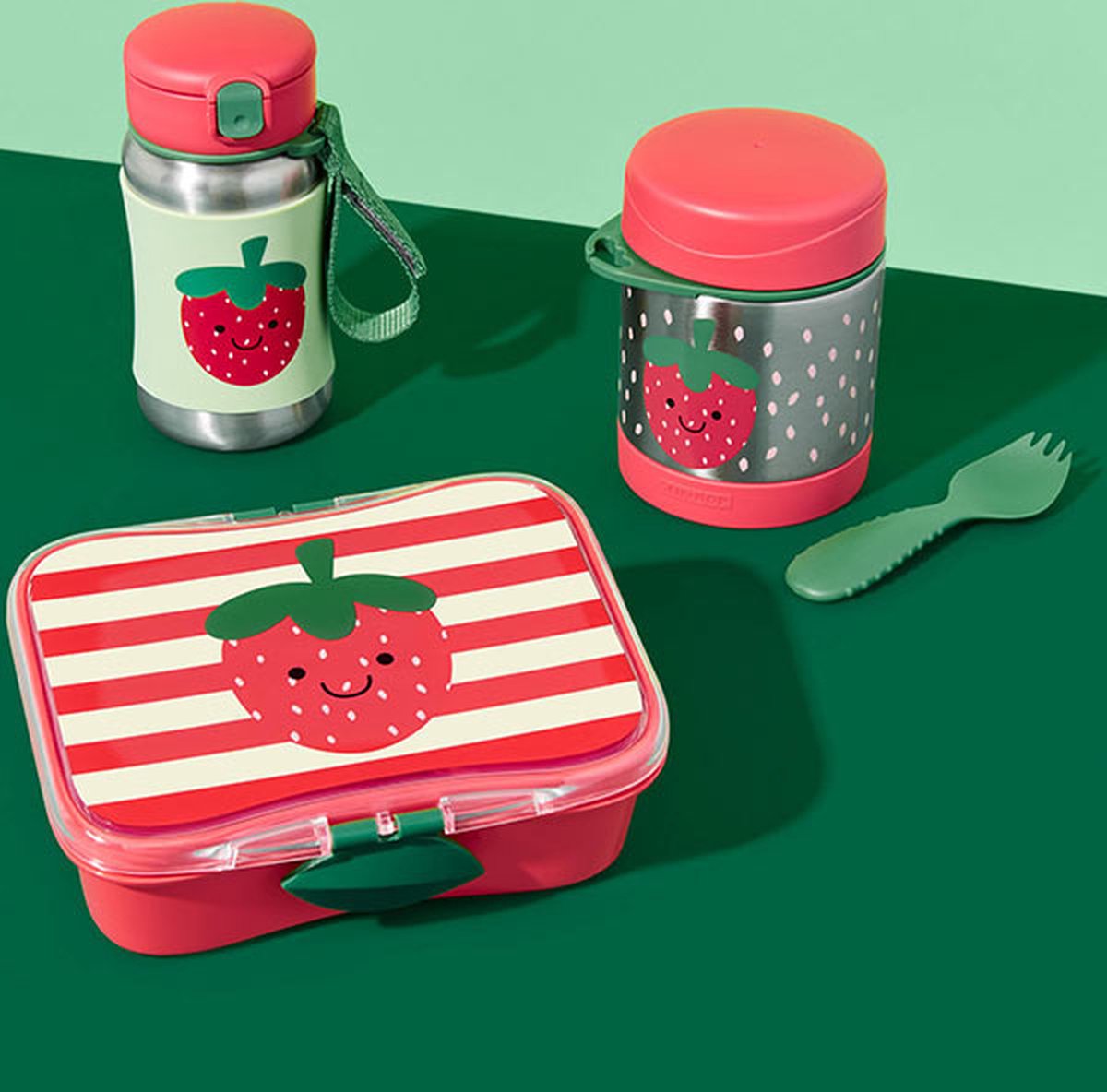 Boîte à pain style étincelle Skip hop fraise