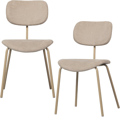 Chaises de salle à manger Woood Link - polypropylène - sable - lot de 2