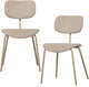 Chaises de salle à manger Woood Link - polypropylène - sable - lot de 2