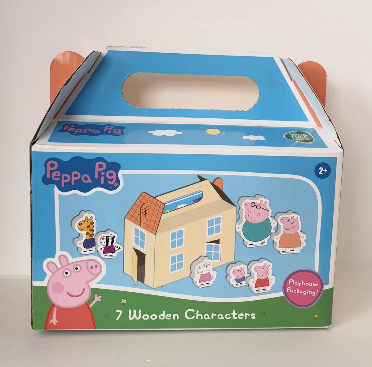 Ensemble de figurines de jeu en bois Peppa Pig - 7 pièces.