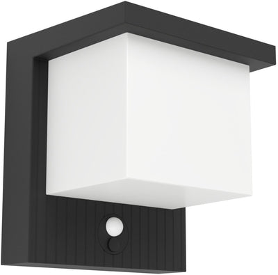 Applique d'extérieur solaire Eglo frigento - capteur - rechargeable - 15 cm - couleur lait noir