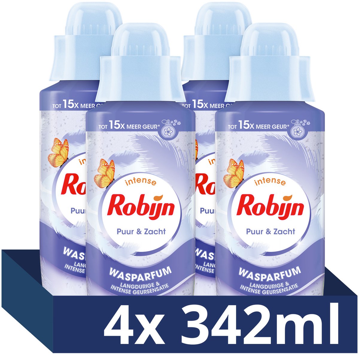 Ruby - parfum lavant intense - pure soft - 4 flacons x 342 ml - pack économique