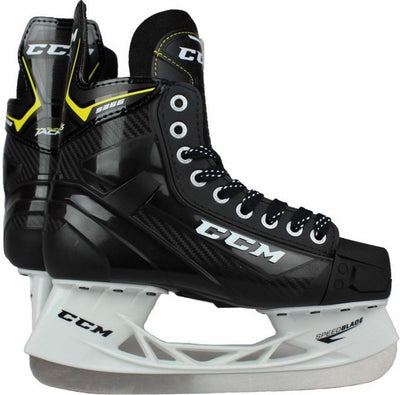 Ccm – supertacks 9366 – patins de hockey sur glace – patins pour enfants – noirs – support renforcé speedblade en acier inoxydable – coupe régulière – taille eu 35
