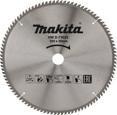 Accessoires Makita lame de scie à tronçonner aluminium | standard 305x30x2.8 100t 5g - d-73025 d-73025