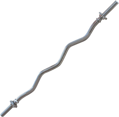 Barre d'haltères Tunturi - barre de curl -120 cm - 30 mm - fermeture à vis - incl. application de remise en forme gratuite