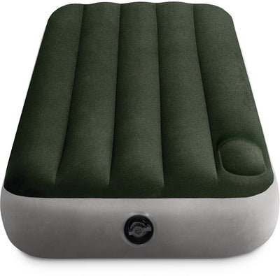 Intex jr. Matelas pneumatique Twin Dura-Beam Downy avec pompe à pied intégrée - 191x76x25cm