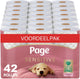 Papier toilette Page ® - papier toilette sensible - 42 rouleaux - avec extrait d'aloe vera - pack économique
