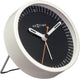 Nexttime small – réveil de table – 9 × 9 × 7,5 cm – métal – blanc noir – silencieux