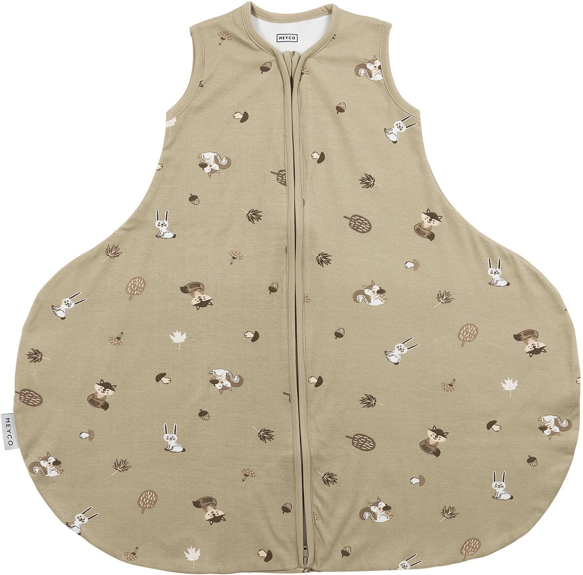 Meyco bébé animaux de la forêt gigoteuse bébé dysplasie de la hanche - sable - 70cm - 0,5 tog