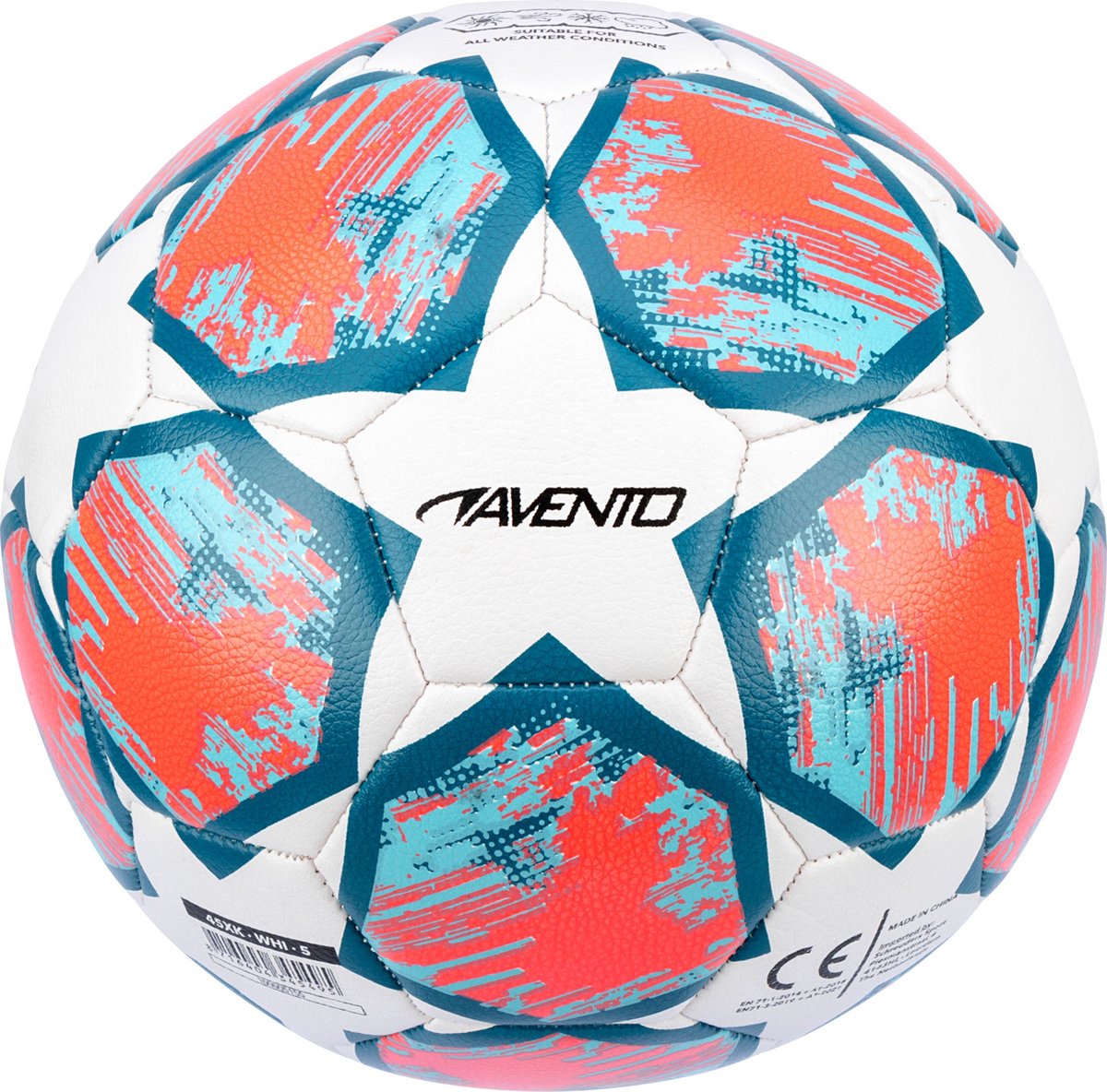 Ballon de football Avento - Assistant étoile - bleu - taille 5 - ⌀ env. 22 cm