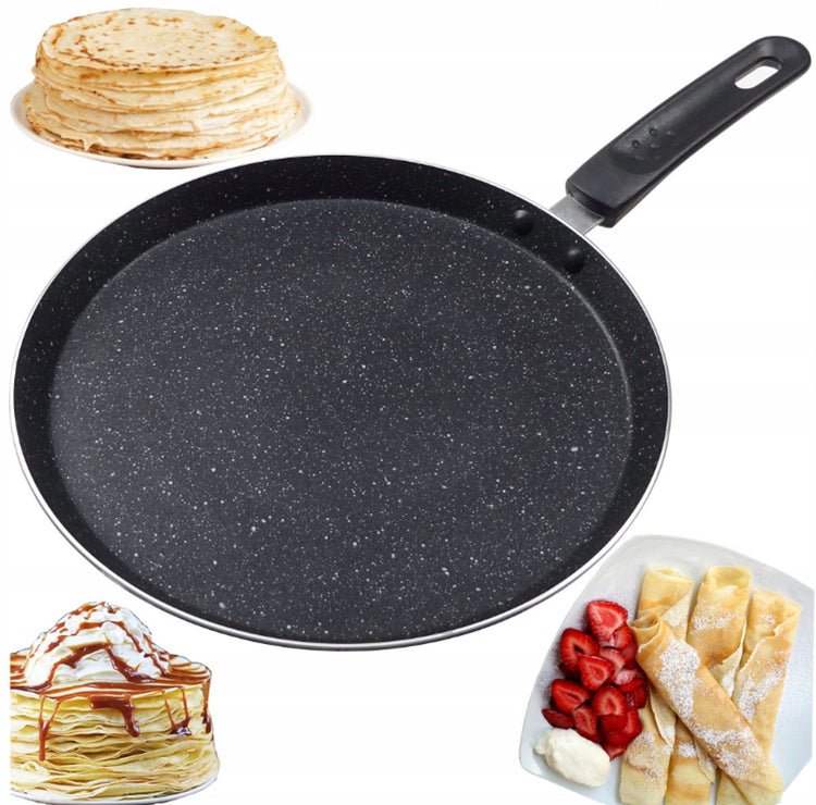 Poêle à crêpes Brunbeste 28 cm - induction et gaz - effet marbre - poêle antiadhésive - tous feux