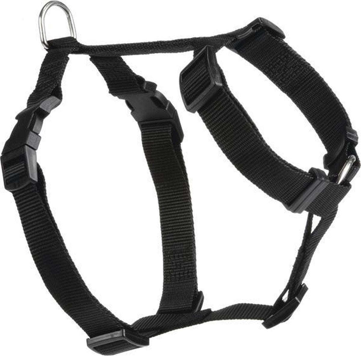 Beeztees ceinture de marche et de voiture - chien - nylon - noir - 50-75 cm
