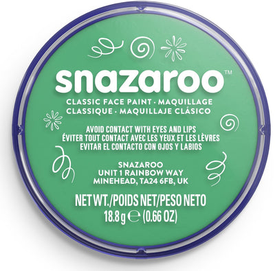 Snazaroo 1118444 - vert vif - peinture pour le visage aqua 18 ml peinture pour le visage pour enfants et adultes
