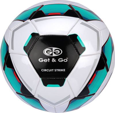 Get go football - circuit strike - blanc vert - taille 5 - ø env. 22 cm