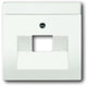 Busch-Jaeger Busch Jaeger Future Plaque de recouvrement linéaire 1xRJ45 RJ11 Blanc studio mat 1803-884