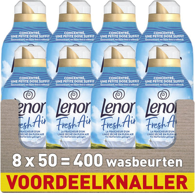 Adoucissant Lenor air frais - brise d'été au bord de la mer - 8 x 50 lavages