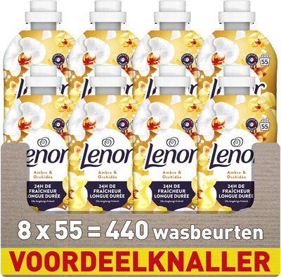 Adoucissant Lenor - Orchidée Ambrée - 8 x 55 lavages